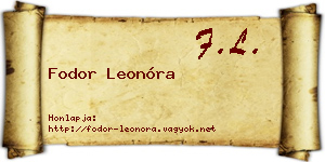 Fodor Leonóra névjegykártya