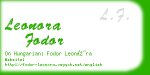 leonora fodor business card